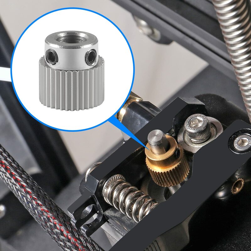 Aço inoxidável Extrusora Roda Gear, 36 Dentes Drive Gear, Peças da impressora 3D para Creality Ender 3, Ender 3 Pro, Ender 3 V2, 5PCs