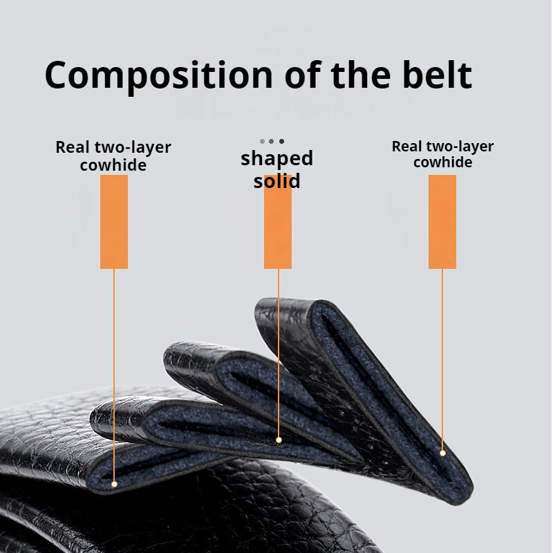 OYIFAN-Cinturón de cuero genuino para hombre, correa de trinquete con hebilla de aleación, automática, de diseñador