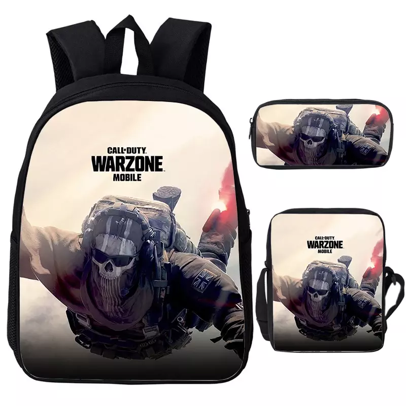 Рюкзаки для игры Call Of Duty Warzone, школьный рюкзак для мальчиков и девочек, набор из 3 предметов для студентов, сумка для книг, дорожный рюкзак, подарочная сумка