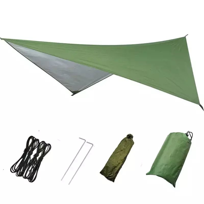 Hammock Camping Tarp Rain Fly,กันน้ำเต็นท์ Shelter Canopy บังแดดผ้าปิคนิคสำหรับ Outdoor Awning Hiking Beach