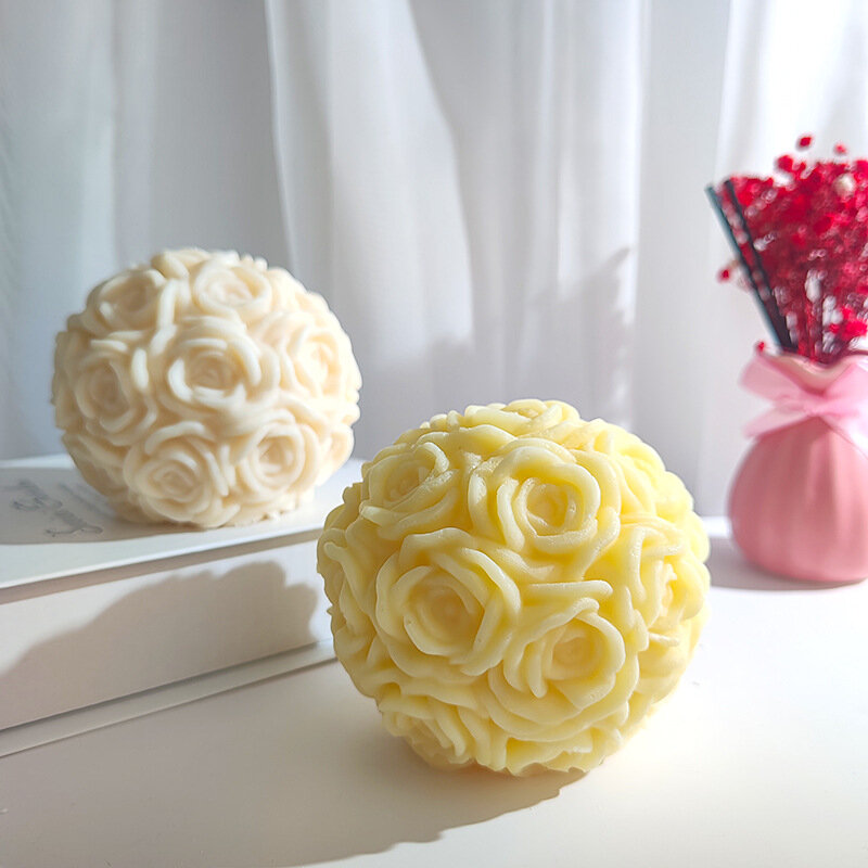 3D Große rose kerze silikon form Valentinstag rose kuchen schokolade silikon mold home dekoration harz gips form