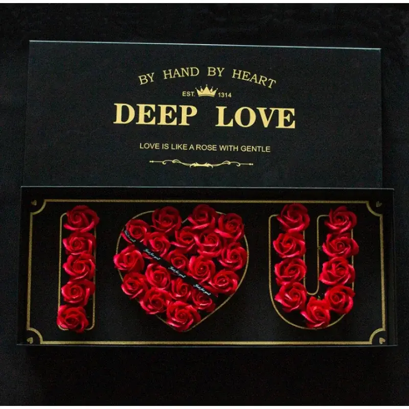 I Love You 장미 꽃꽂이 선물 종이 상자, 결혼 선물 꽃 상자, 어버이 날, 발렌타인, 크리스마스, 맞춤형 도매