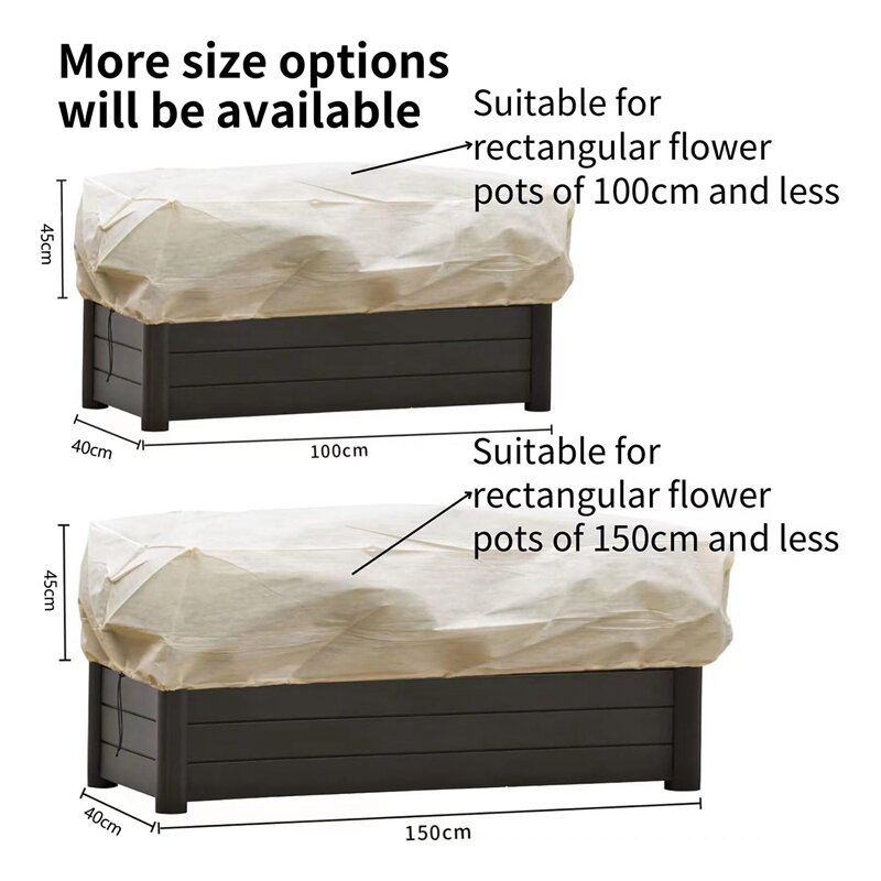 New Rectangular Planter Box Protector Protects Plants In Balcony, Windowsill And Patio Planter Boxes From Frost, Wind 2Pcs