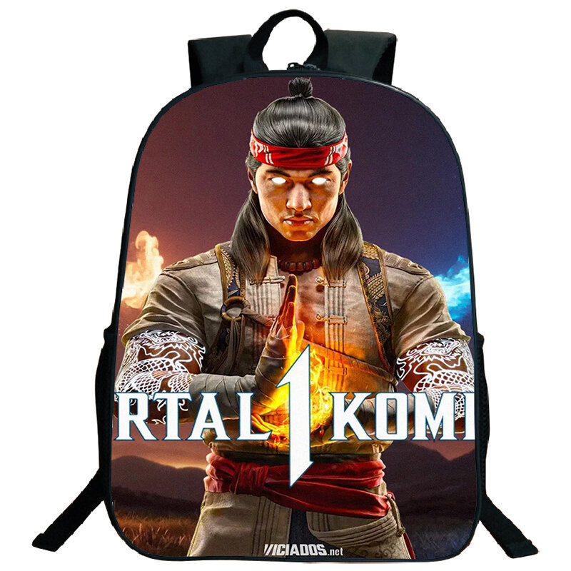 Tas punggung Film Mortal Kombat ransel sekolah anak laki-laki perempuan tas punggung sekolah remaja ransel kapasitas besar Laptop ransel Mochila