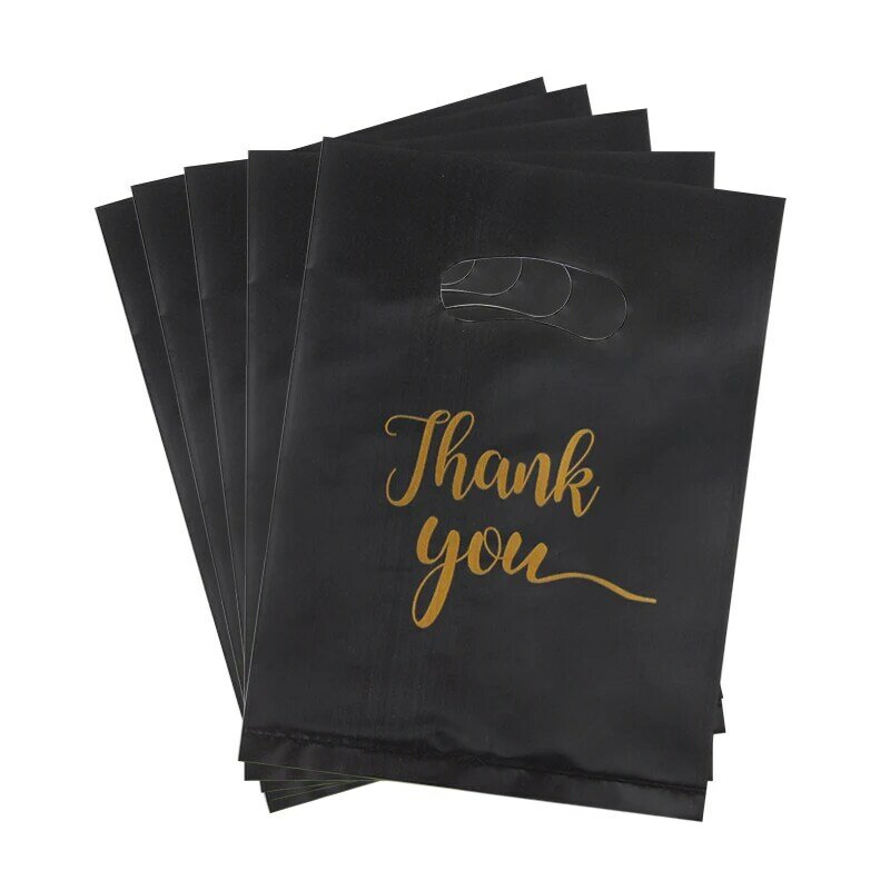 30/50/100pcs Thank You Gift Bags Plastic Candy Cookie Packaging Bag for Wedding Birthday Party Favors Small Business Supplies