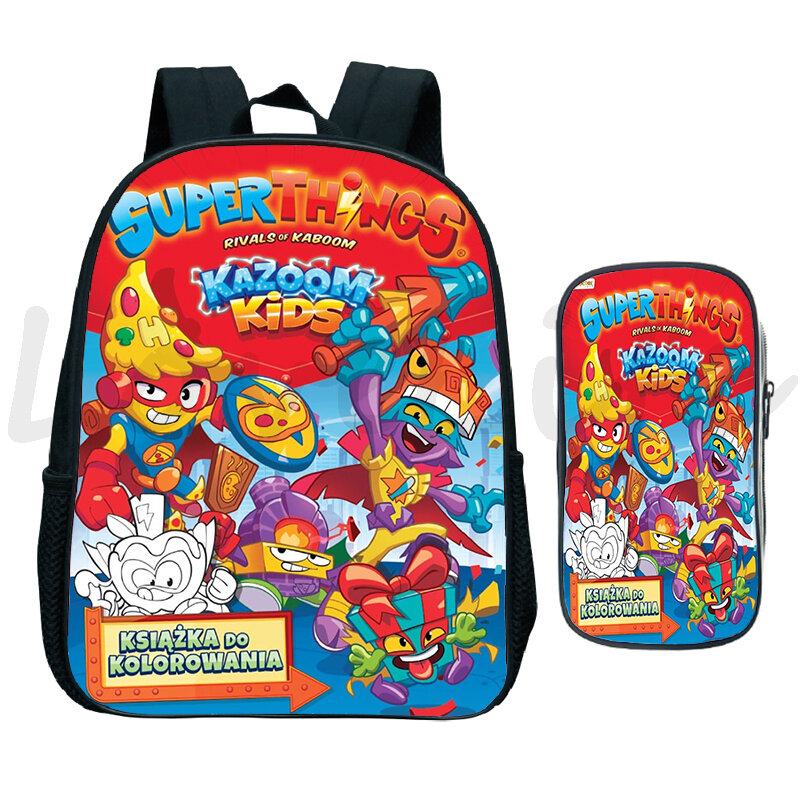 Superzings-Mochila de jardín de infancia para niños, bolsa de 2 unids/set, Mini Mochila escolar para niños, bolsa de regalo