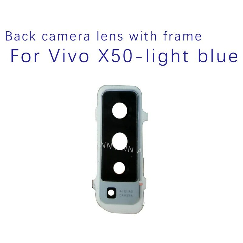 Cubierta de lente de cámara trasera para Vivo X50, marco de lente de cámara trasera, pegatina de soporte de carcasa