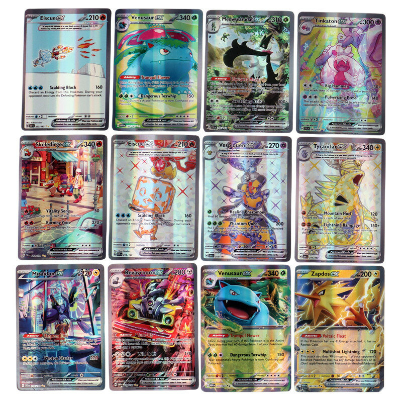 100Pcs Pokemon Cards All New EX Obsidian Flames Booster Box include Charizard Pokemon Cards English Version