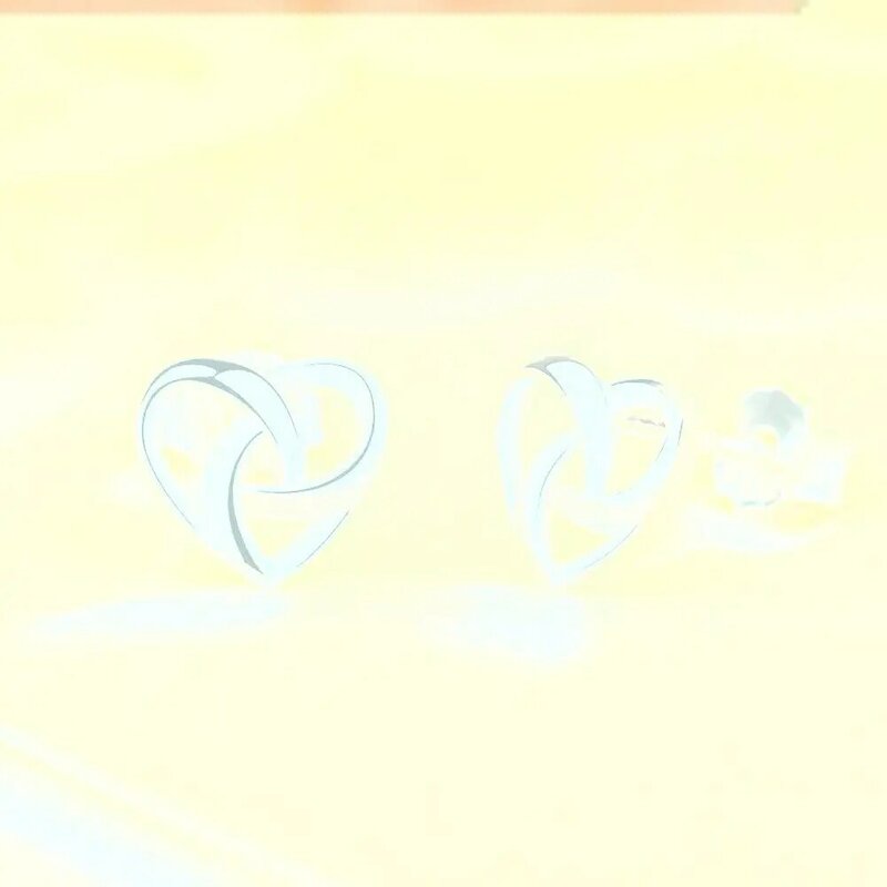 1 пара, женские серьги-гвоздики в форме сердца