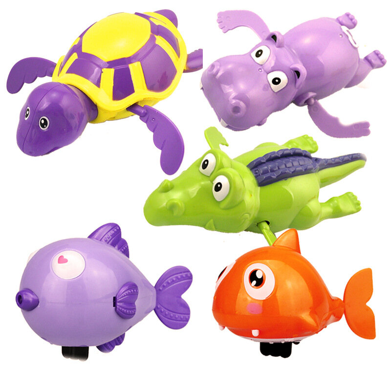 1 buah mainan mandi kura-kura lumba-lumba bayi mandi angin bayi mainan Berenang Aksesori kolam renang bayi bermain dalam air warna acak