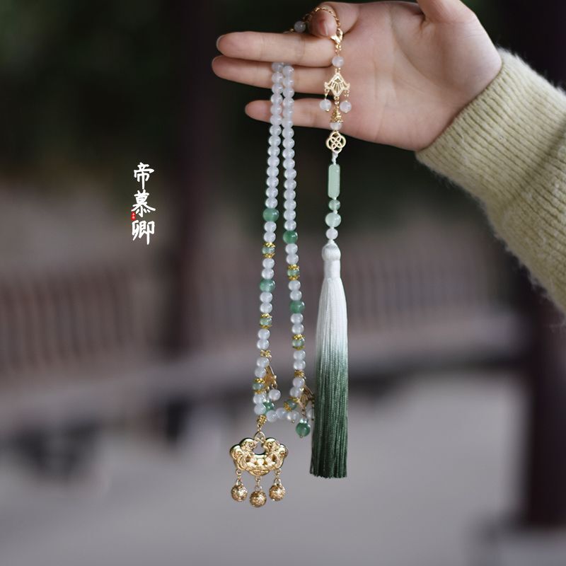Emperor Muqing's Slightly Loud With Long Tassel Hanfu Accessories National Style Necklace