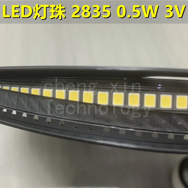 Lâmpada LED de Potência Média, Lâmpada Temp Quarto, Board Repair, LM281B + SArank 0.5W, Mid Class, 50PCs, 10PCs, 2835
