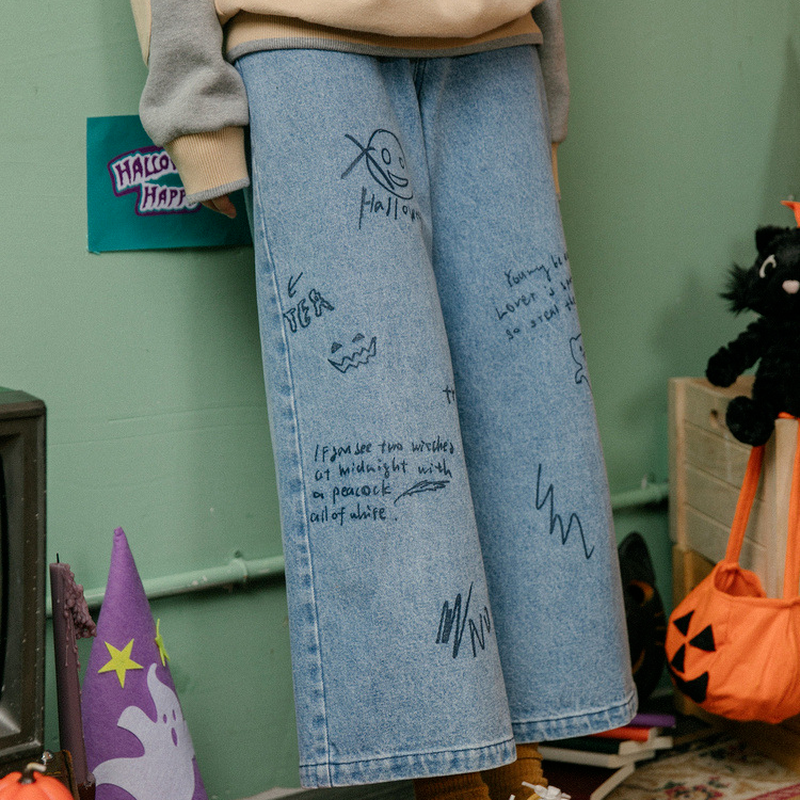 Pantalones vaqueros rectos y sueltos para mujer, pantalón de pierna ancha de nueve puntos, estilo Retro, de cintura alta, a la moda, primavera 2022