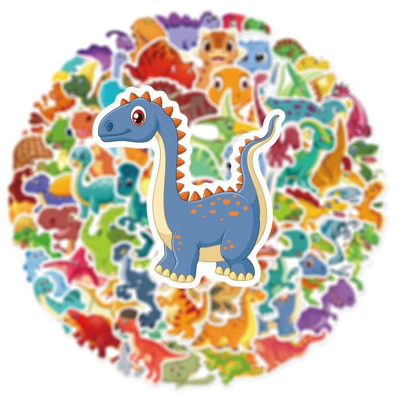 Autocollants de dessin animé de dinosaure, série Graffiti, adaptés pour ordinateur portable, casques, décoration de bureau, bricolage, jouets, vente en gros, 60 pièces