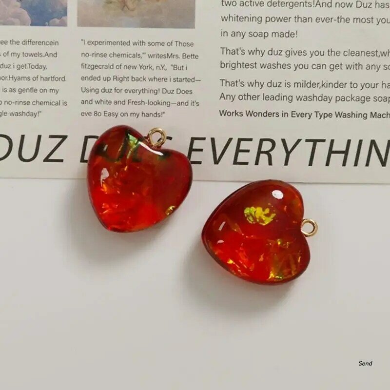 24x22mm pequena resina amor coração charme pingentes para jóias fazendo acessórios