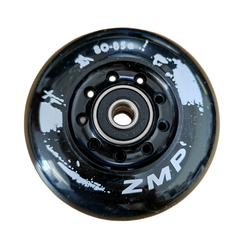 Roda sepatu roda Inline, roda skate hitam putih PU 80A 85A 72mm 76mm 80mm