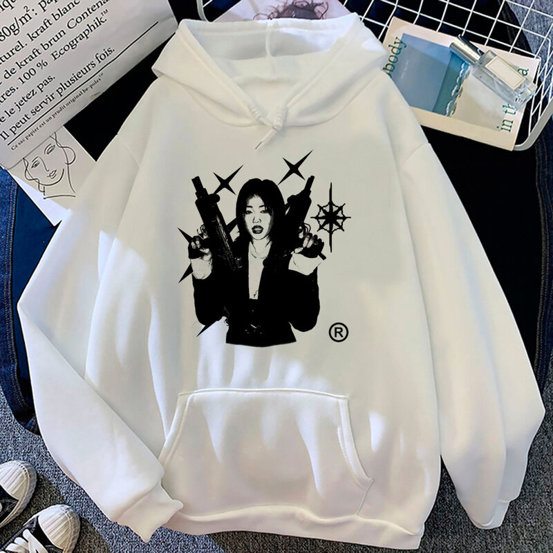 여성용 애니메이션 고딕 풀오버, Y2k 후드, 한국 스타일, 미학 스웨터