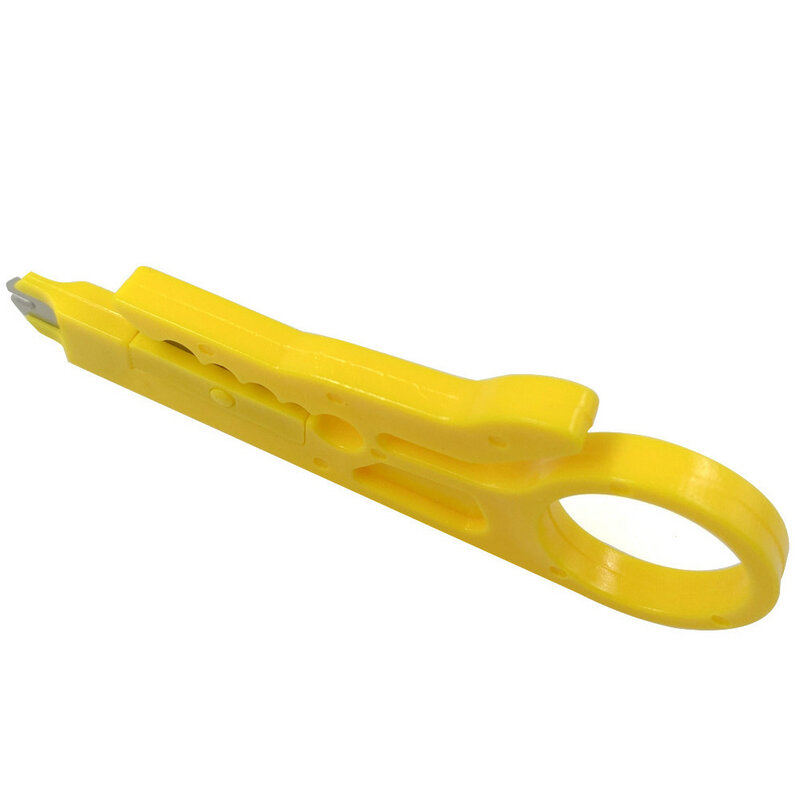 1 stücke gelbe mini tragbare draht knife1 stripper multifunktion werkzeug für netzwerk system crimp werkzeug kabel abisolieren drahts ch neider