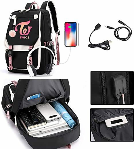 Anime Hedwig Night Owl Nylon Mochila, Livro escolar Estudante Sacos de Viagem, Laptop Casual Bag, Porta USB, Messenger Bag