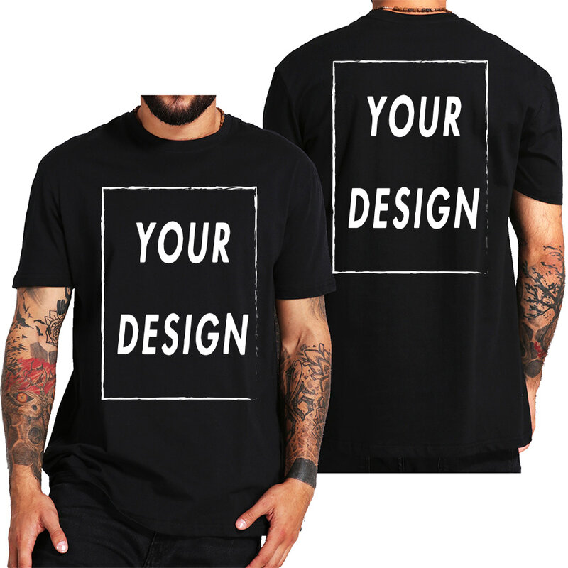 Camiseta personalizada para hombre y mujer, Camiseta de algodón de manga corta con tu propio logotipo de texto, procesamiento de imágenes profesional, regalos