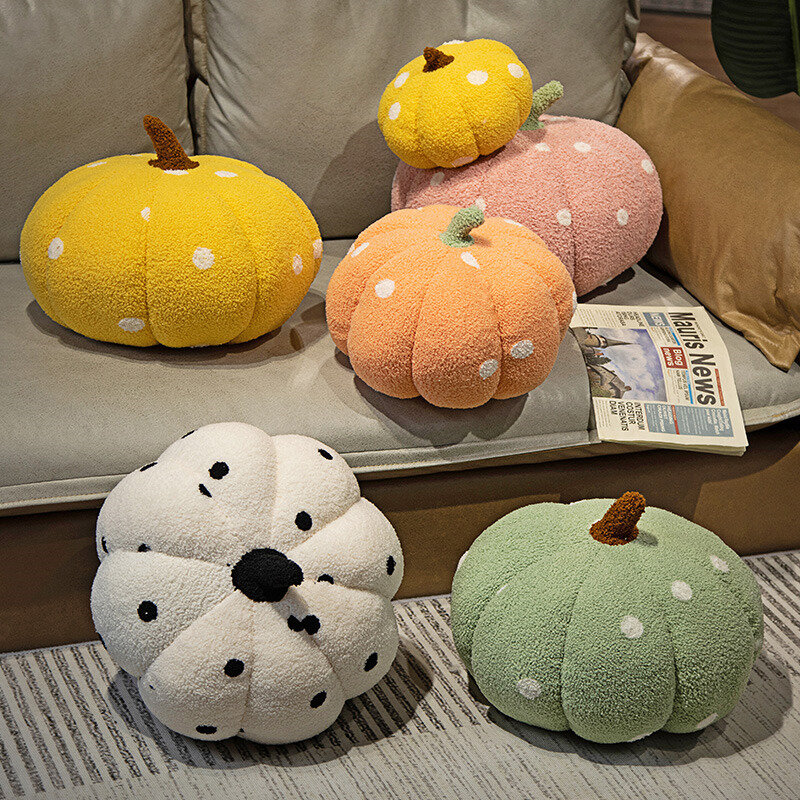 New Ins 18-48cm Kawaii Pillow Halloween Pumpkin Plush Toys Plant Soft Stuffed Doll Party Props Decor Birthday Children's Gifts