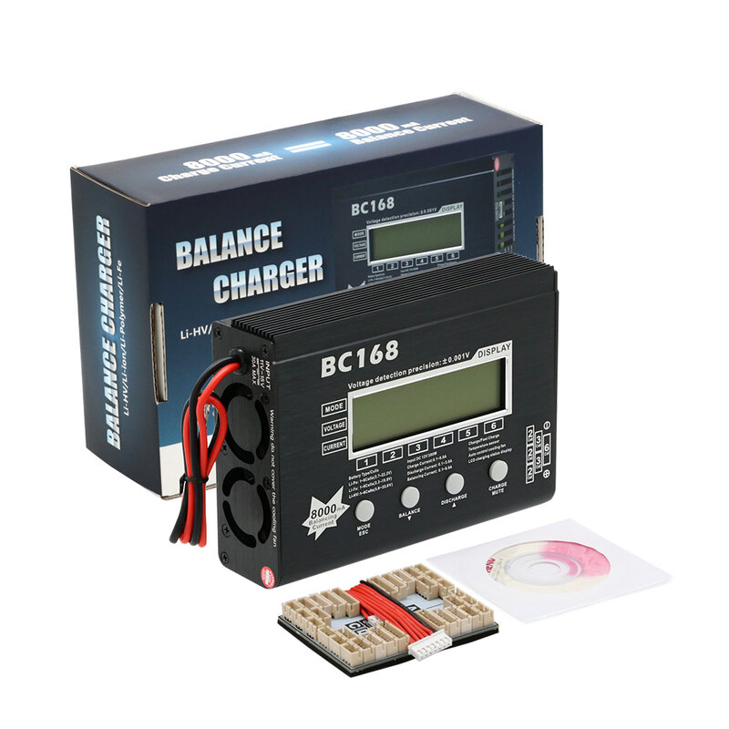 AOK BC168 1-6S 8A 200W Super Speed LCD Intellective Balance Charger/Discharger for Lipo Battery Rc Toys