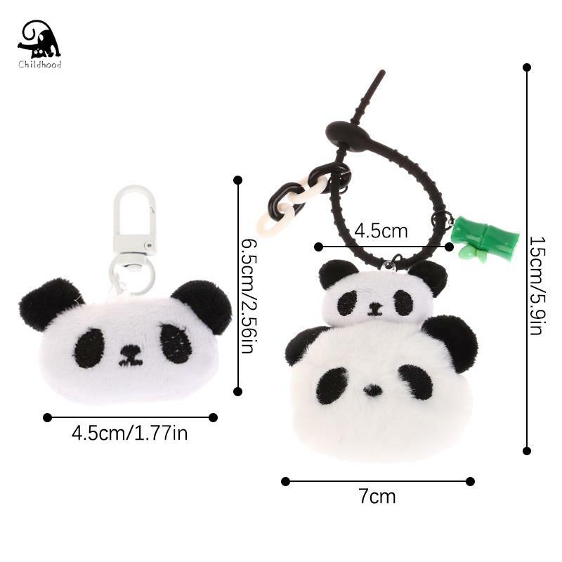 Cute Panda Plush Key Chain National Treasure Pendant Animal Doll Key Ring Backpack Charms Car Decoration Bag Accessories