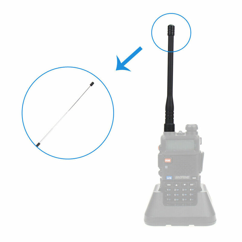 Baofeng-antena telescópica UHF para SMA-F, Radio de 400MHZ, UHF, UV-S9, UV-5R, UV9R, 9 vías RPLUSTwo
