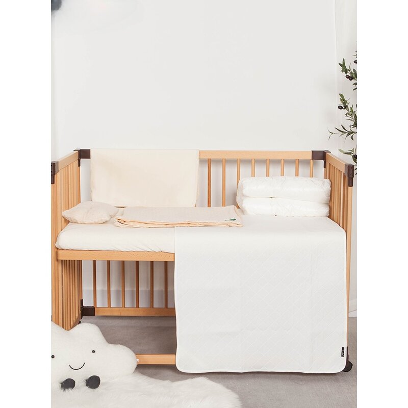 Farska Paquete de ropa de cama para bebé, edredón, almohada, bajera sábana, almohadilla para pañales