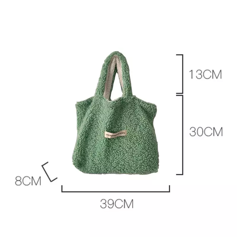 TOUB038-Bolso de hombro de felpa para mujer, bolsa de dos lados, diseño disponible, compras
