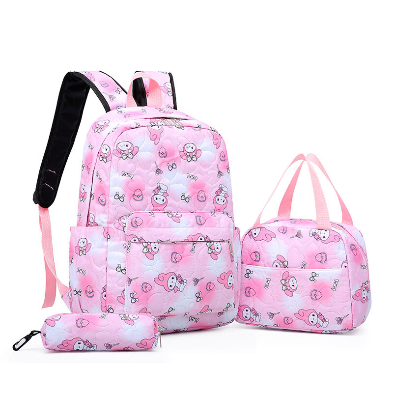 2024 Cartoon Schul rucksack für Schüler Prinzessin drucken Schult asche Junge Mädchen Kindergarten Baby Kinder Rucksack mit Feder mäppchen