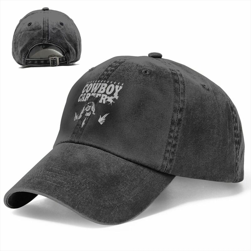ROCK Cowboy Carter MUSIC Baseball Caps Vintage Distressed Cotton Headwear for Men Women Outdoor Running Golf Adjustable Fit Hat