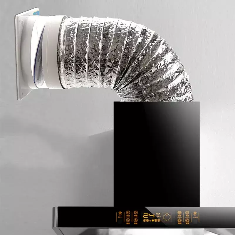 Tubo de ventilación de aluminio, conducto de escape Flexible para baño y cocina, accesorios de tubo de ventilación, 80-200mm