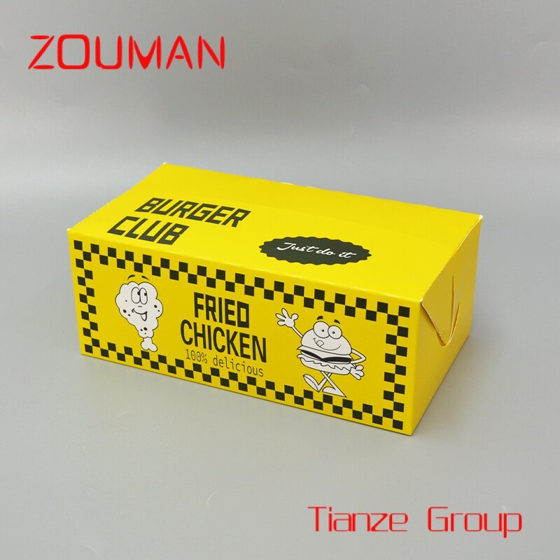 Takeaway Food Box Embalagem, Restaurante Fast Food Embalagem, Personalizado, Fried Chicken Chips