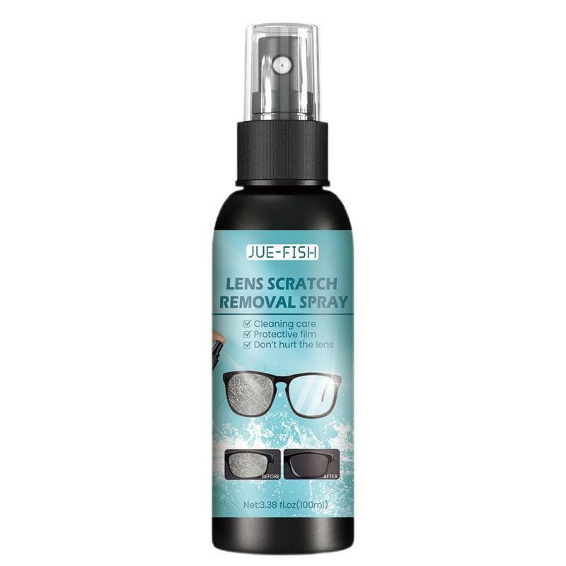 100ML środek do czyszczenia szkła Spray do usuwania zarysowań soczewek przyrząd do czyszczenia szkieł okularowych okularów przeciwsłonecznych roztwór do czyszczenia okularów w sprayu akcesoria do okularów