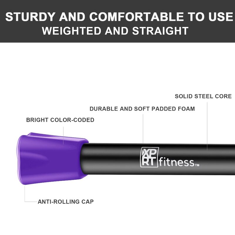 Ganzkörper gewicht Workout Bar Stahl mit Schaumstoff gepolstert für Aerobic-Übungen 10 lb.