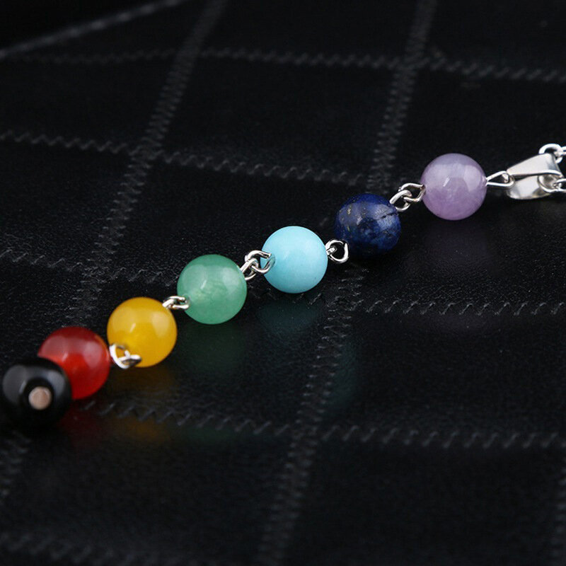 Colorful Bead Pendant Yoga Bead Necklace Necklace Bead Chain Men And Women Jewelry