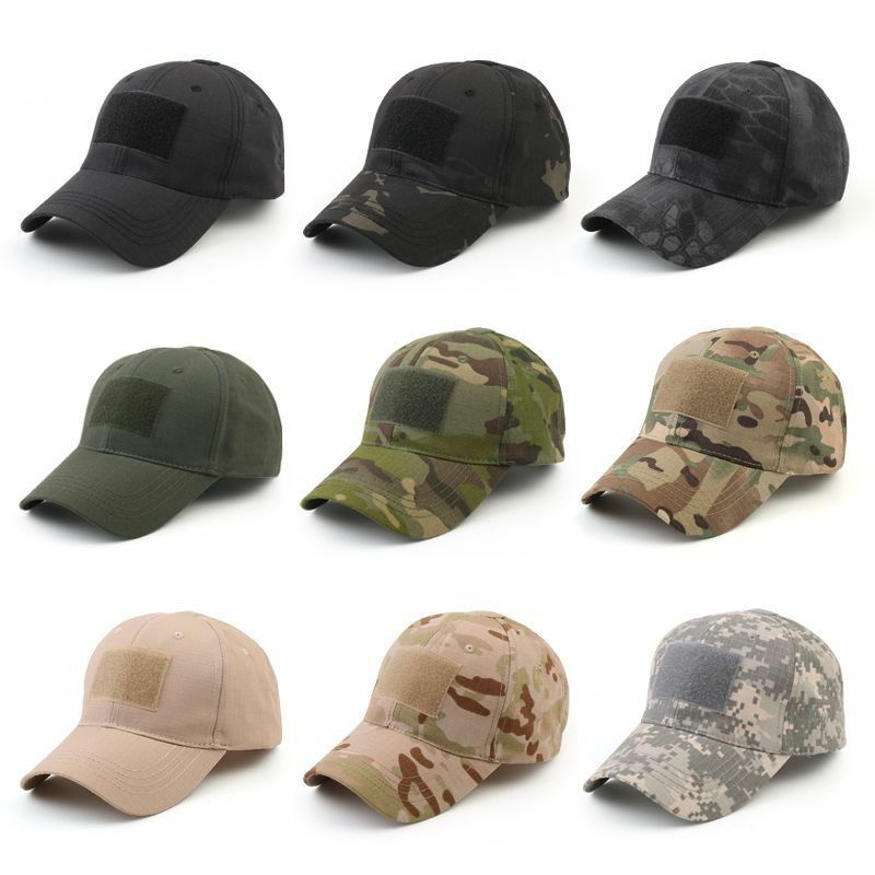 Камуфляжные военные бейсболки, сетчатые тактические армейские спортивные регулируемые Снэпбэк кепки для мужчин и женщин