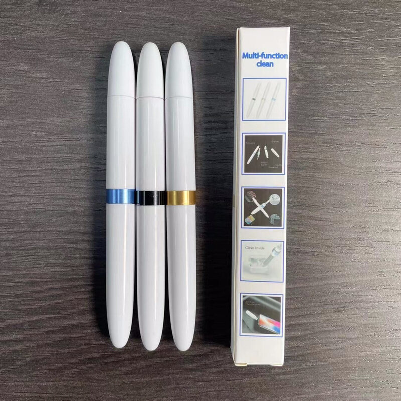 Ручка для чистки Bluetooth-гарнитуры, новинка 2022, золотистые и синие беруши, комплект для чистки клавиатуры мобильного телефона, компьютера, 14 см x 1,6 см x 2 см