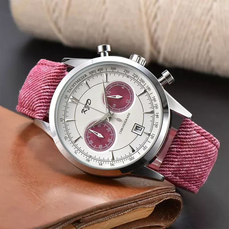Reloj de pulsera de cuarzo para hombre, cronógrafo de marca Original a la moda, con correa de tela de lujo, con fecha automática, envío gratis