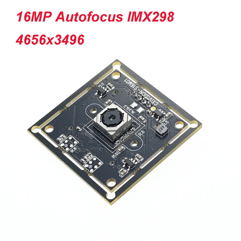 Модуль USB-камеры 16МП с автофокусом,16MP веб-камера IMX298 AF Ultra HD, 4656x3496, 10 кадров в секунду, без привода, для сканирования