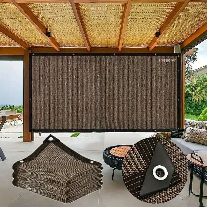Tecido pára-sol com Grommet, Balcony Fence, Privacy Screen, Janela, Wind shield, UV Resi, 85 -90%