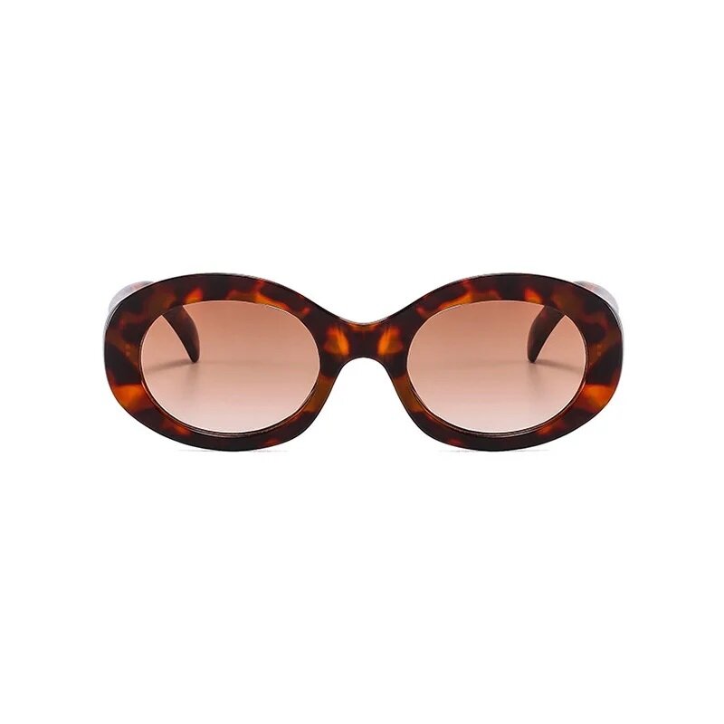 Óculos de sol ovais para homens e mulheres, óculos unissex, UV400 Eyewear, elegante, moderno, luxo, marca designer, tendência da moda