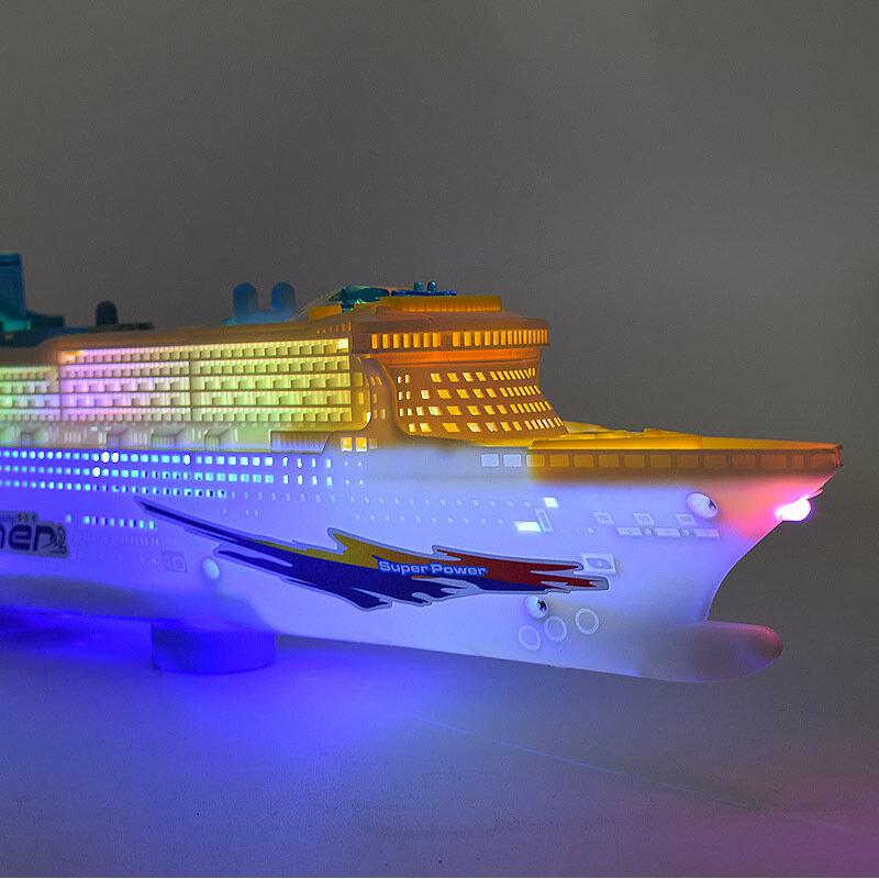 49cm navio avião modelo de brinquedo elétrico universal oceano forro navio com som música cruzeiros barco brinquedo para crianças direção automática