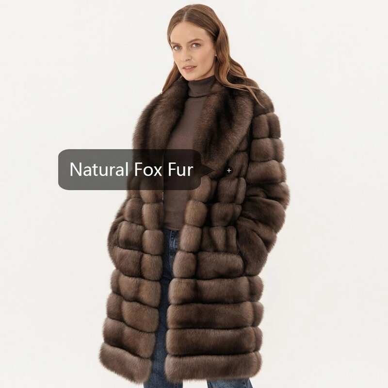 Futro damskie futro damskie luksusowe zimowe najlepiej sprzedające się
