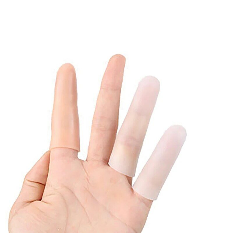 Silicone Finger Protector para Thumbs, Fingertip Cover, Berços de Proteção Anti-Escalde, 2 Pares
