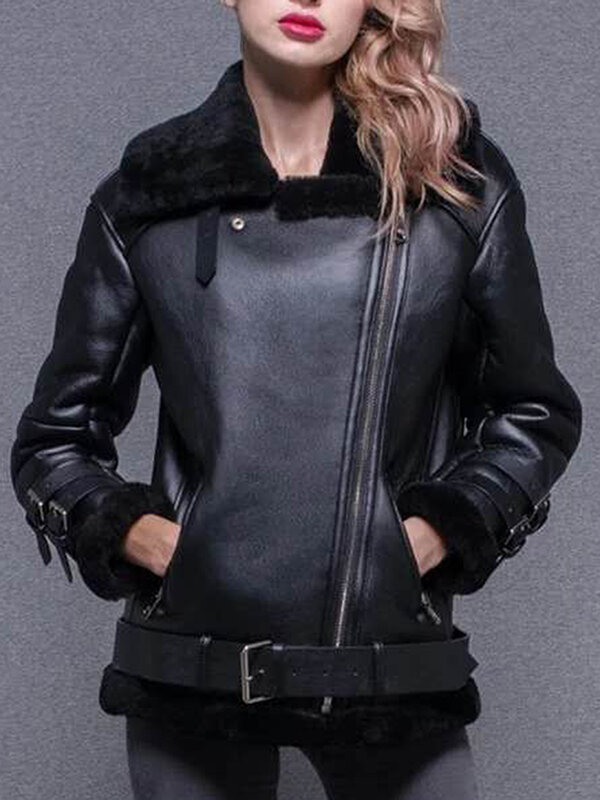 女性のための厚い合成皮革のジャケット,長袖のベージュのコート,ベルト付き,冬のファッション,ストリートウェアの新しいコレクション2022