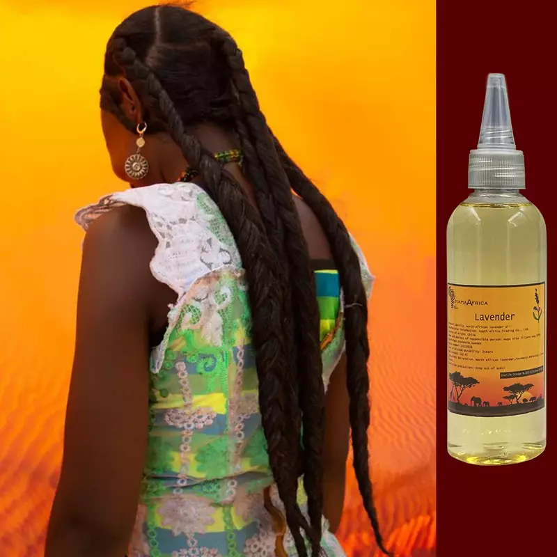 Aceite de lavanda del norte de África para el crecimiento del cabello, utilizado para hacer polvo Chebe tradicional