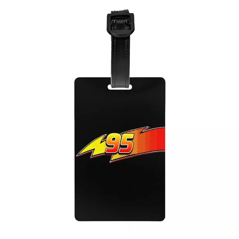 Lightning McQueen Ka-Chow Luggage Tag for Travel Bag Privacy Cover ID Label