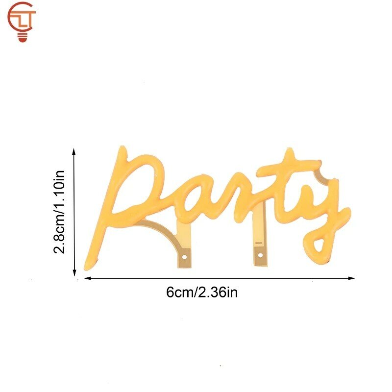 1pc 3V LED COB PARTY Letters Shape Flexible Filament Candle Diode Light Holiday Party Decoration Light DIY Bulb Accessories